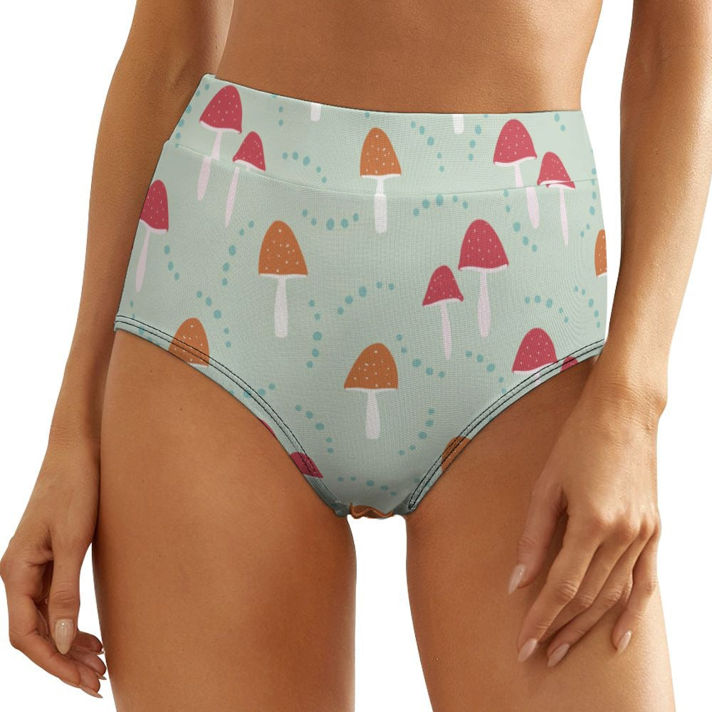 Mushroom Trail - Cute High Waist Panties