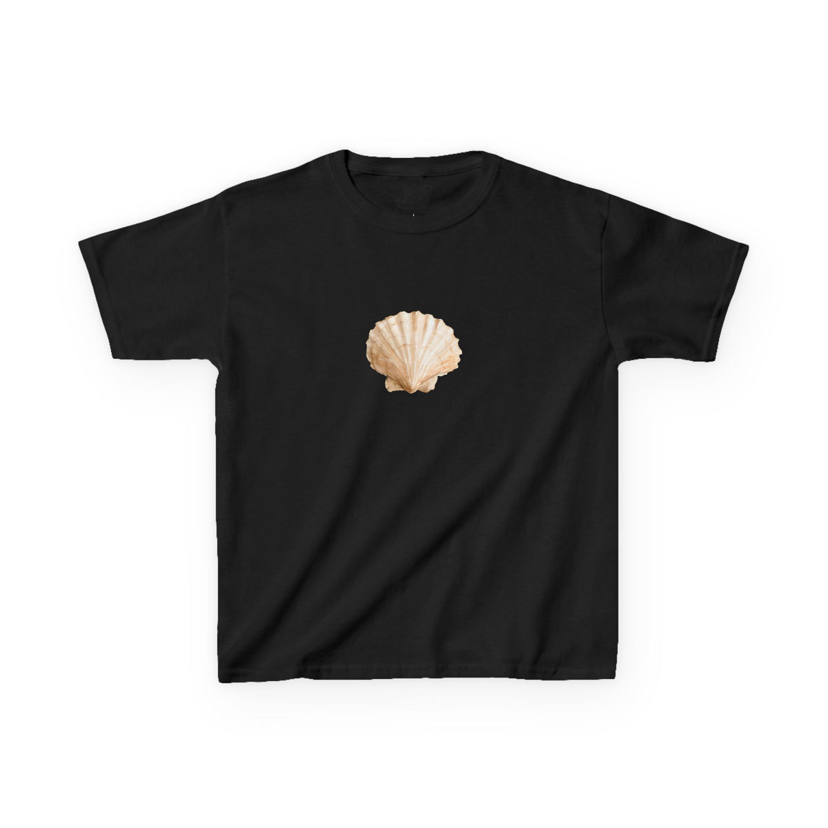 Scallop Shell Art - Vintage Style Cute Baby Tee