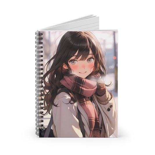 Winter Dream Anime Girl Spiral Notebook