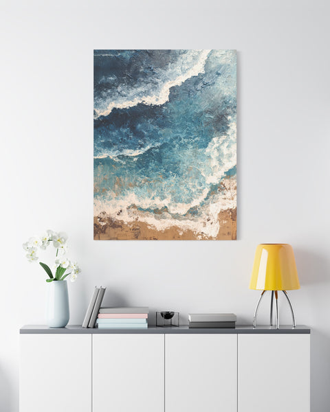 High Tide - Textured Beach Vertical Wall Art