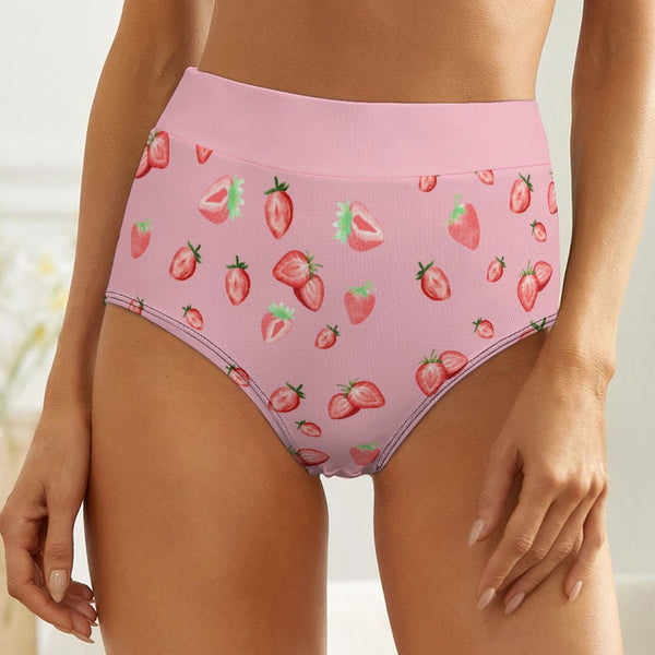Strawberry Rain - Cute High Waist Panties