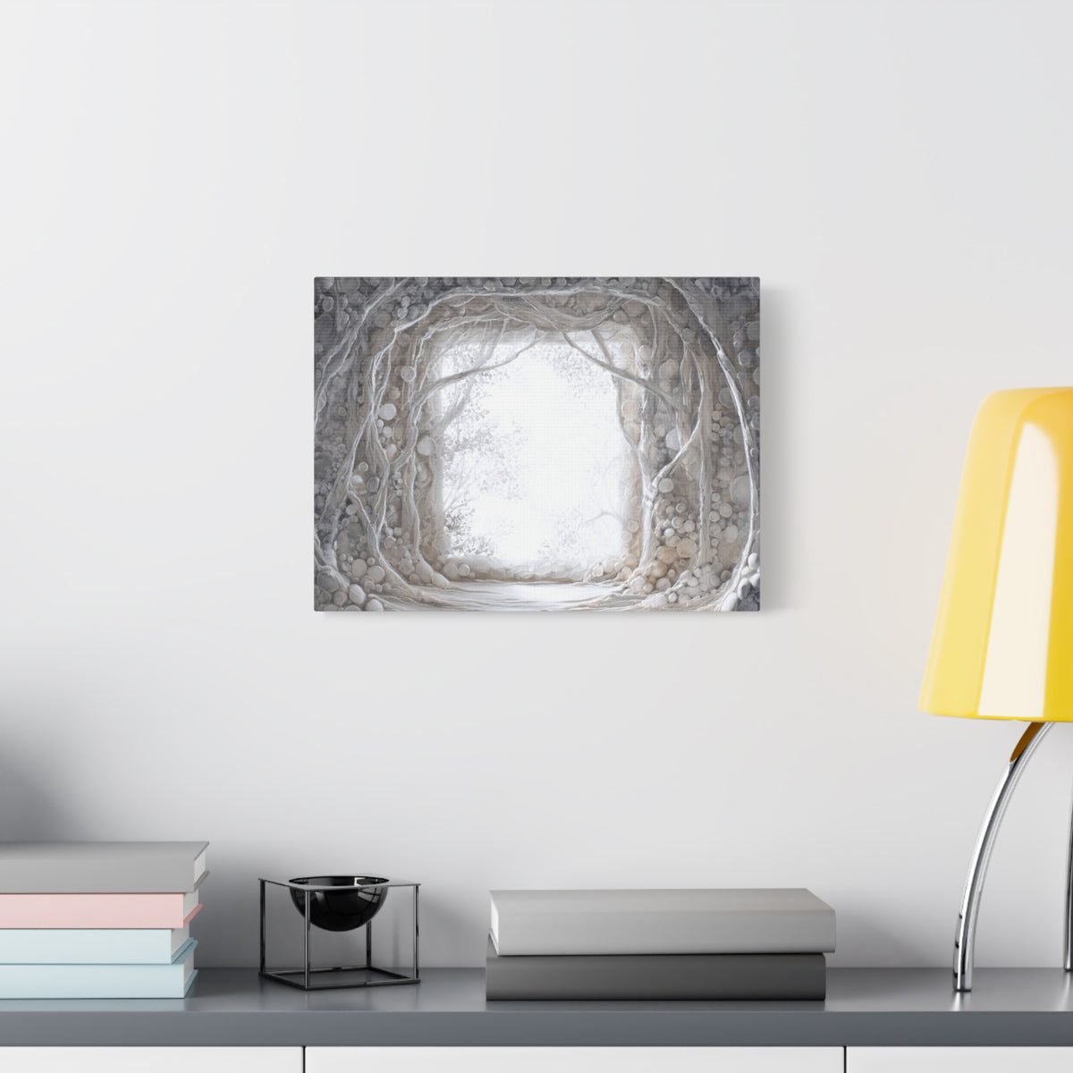Pearl Hall - Textured White Fantasy Wall Art