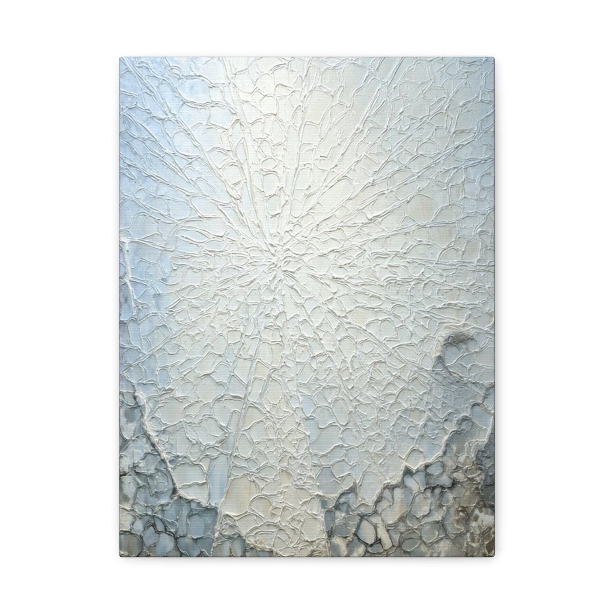 Frosted Glass - Abstract White Wall Art