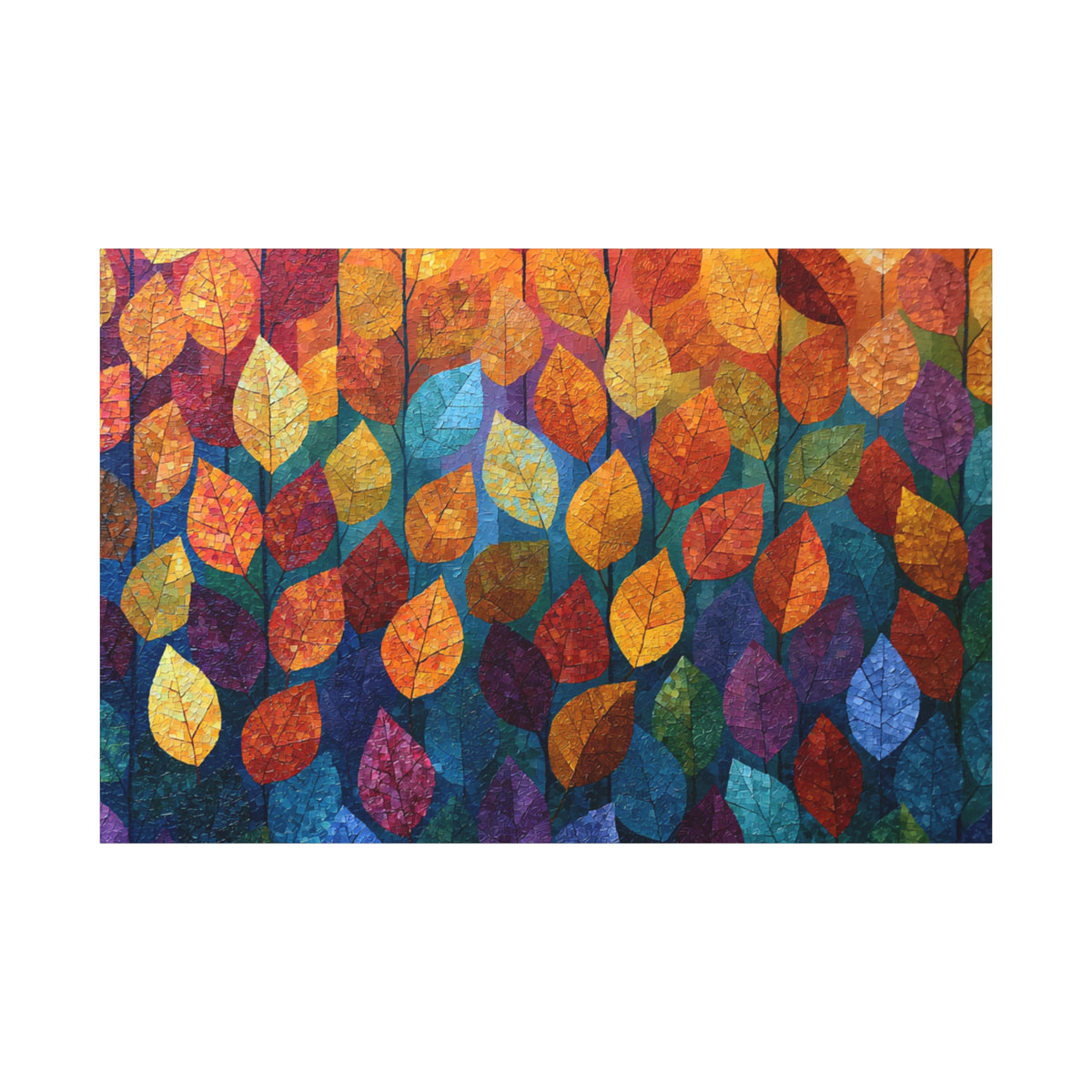 Autumn Mosaic - Textured Fall Wall Art
