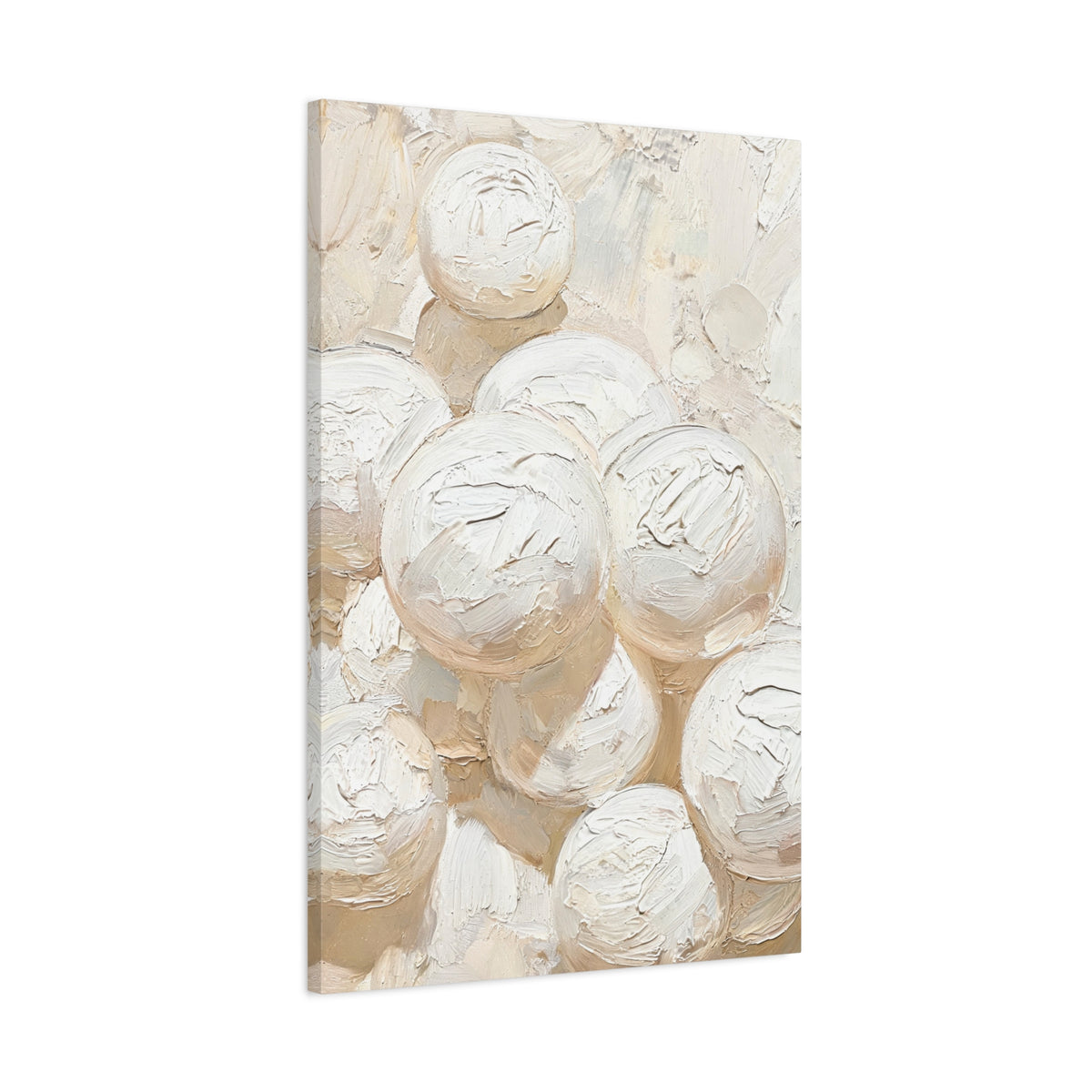 Silk Spheres - Abstract White Wall Art