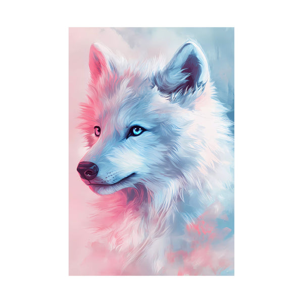 Dual Spirit - Pastel Wolf Poster