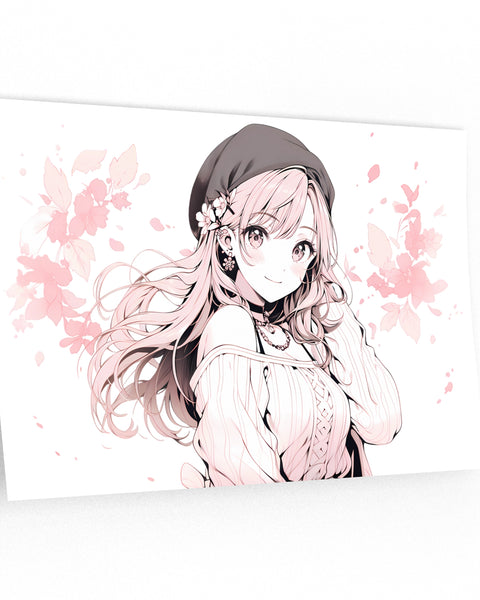 Sepia Spring - Cute Anime Wall Decal