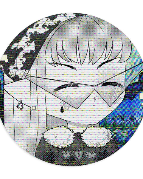 Cute Anime Mouse Pad (VHS Overlay)