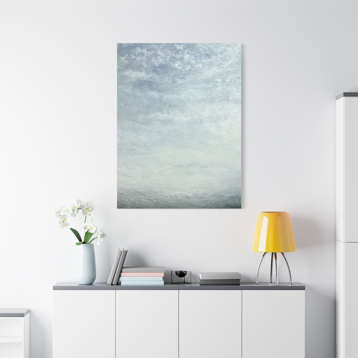 June Sky - Abstract Minimalist White Wall Art