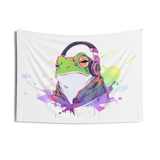 Cackling Frog Zen Mode - Anime Wall Tapestry