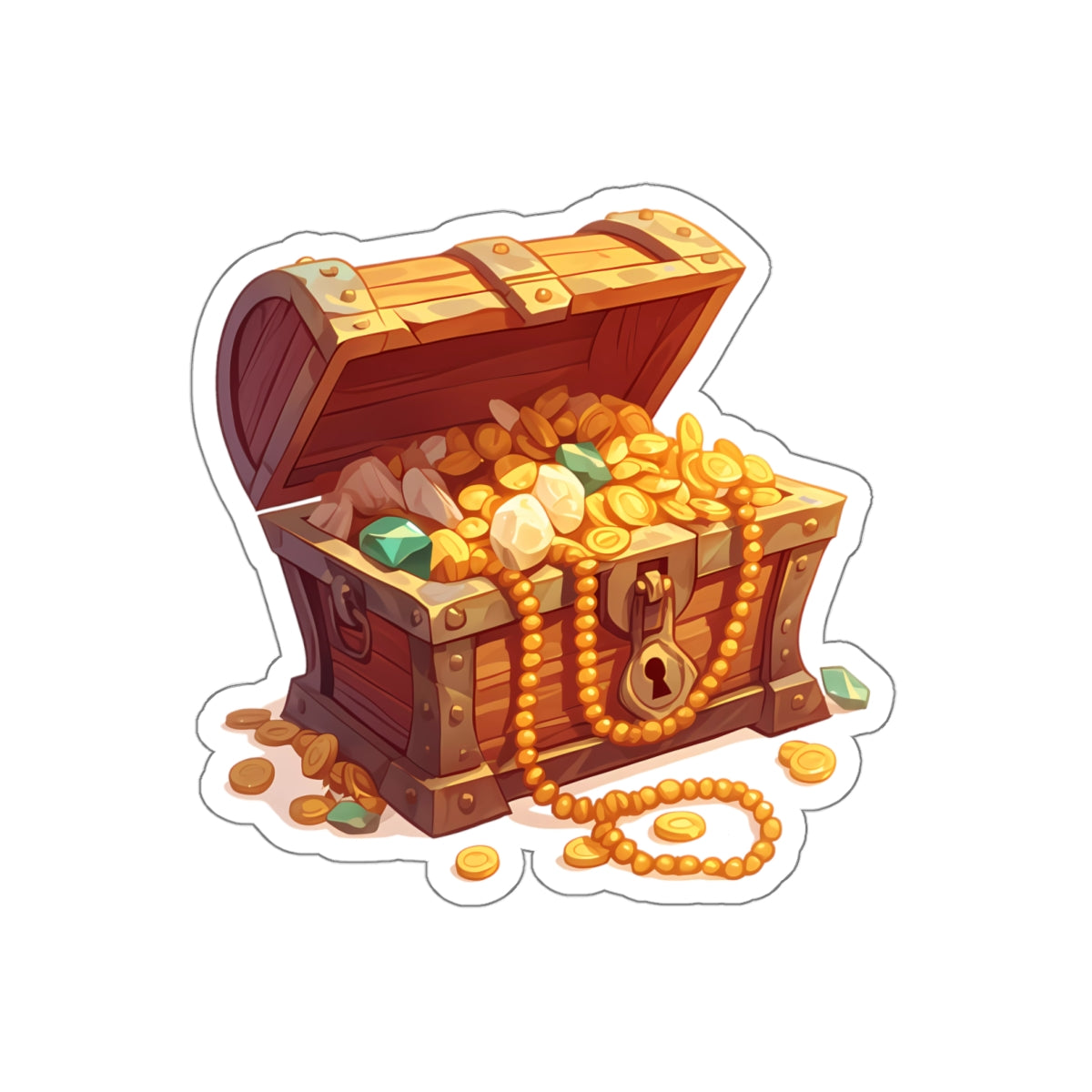 Golden Bounty - Anime Treasure Chest Sticker