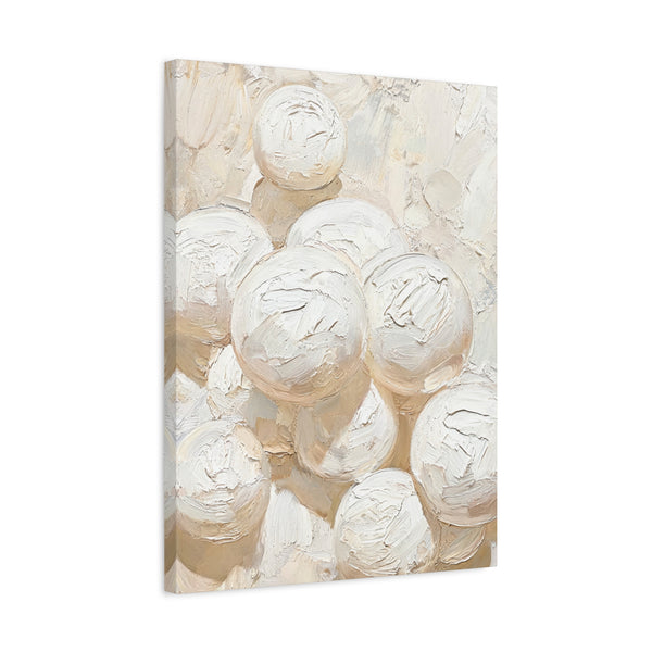 Silk Spheres - Abstract White Wall Art