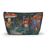 cute cosmetic pouch with mushrooms