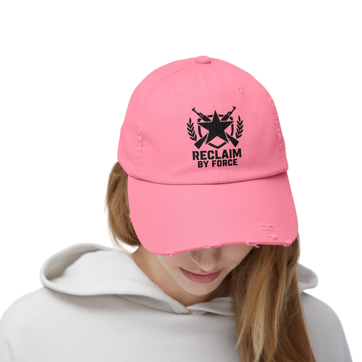 Reclaim By Force - Military Aesthetic Distressed Cap