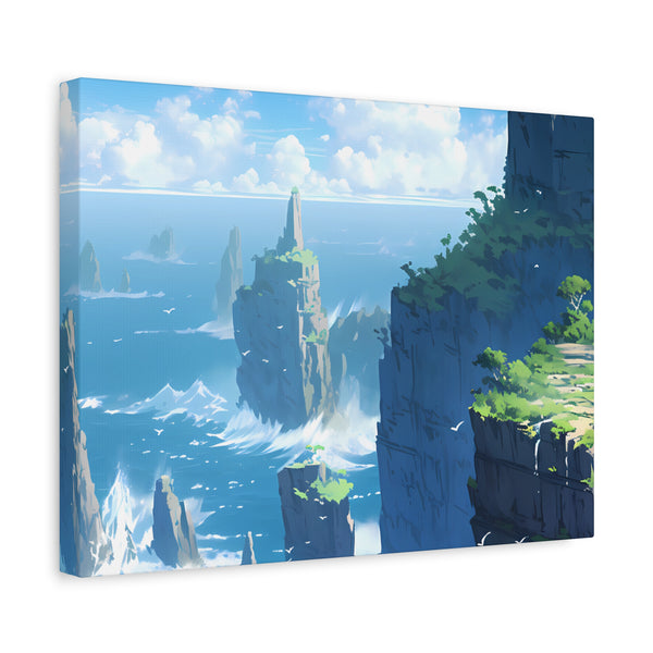 Sea Cliffs - Anime Canvas Print Fantasy Decor