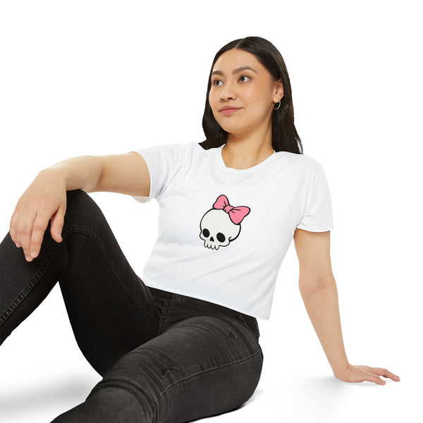 Literally Just a Skull - Pastel Goth Boxy Crop Tee
