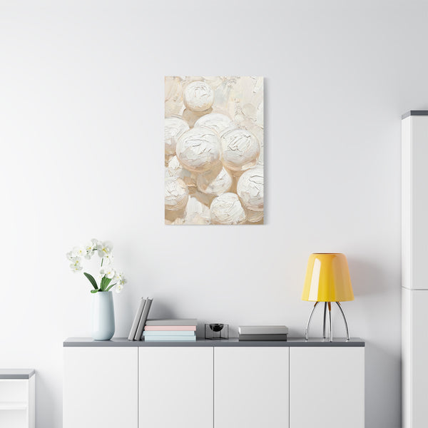 Silk Spheres - Abstract White Wall Art