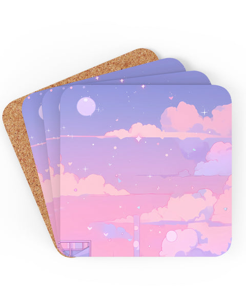 Cotton Candy Dreams - Lofi Aesthetic Coasters