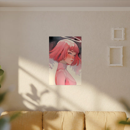 Rose Angel - Watercolor Anime Poster