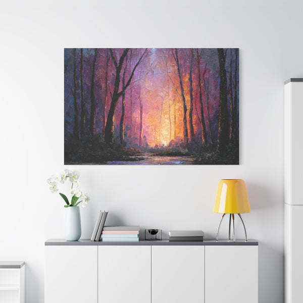 First Light - Textured Forest Wall Art