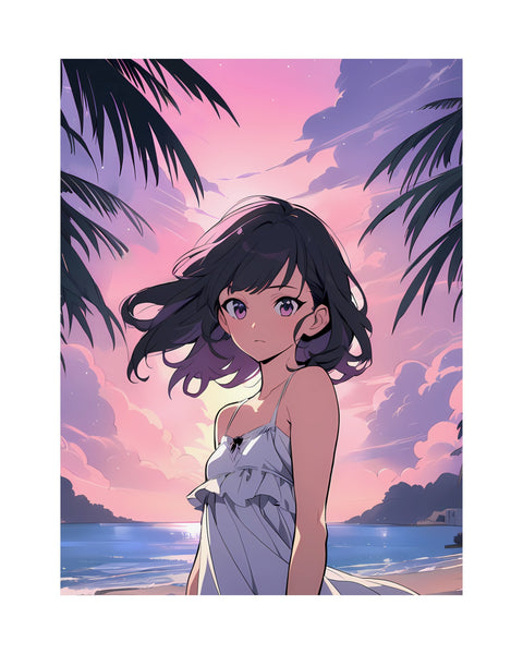 Mediah Shores - Cute Anime Girl Poster
