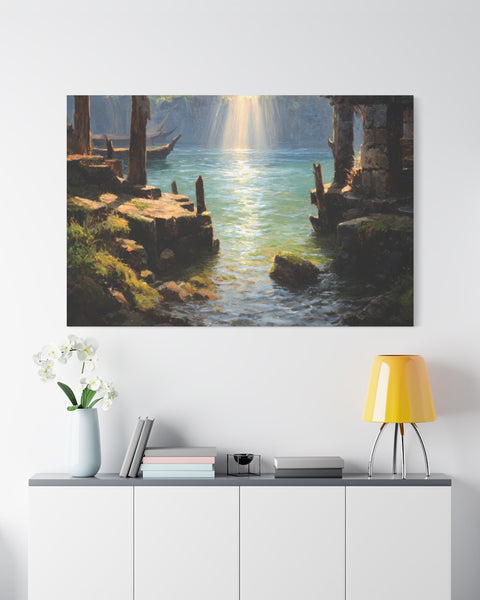 Splintered Harbor - Seascape Fantasy Wall Art