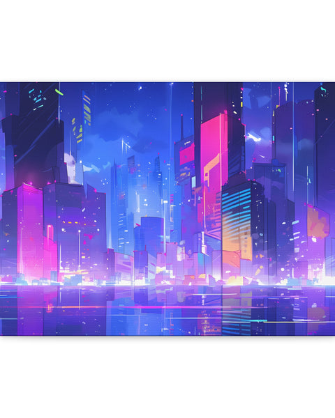 City of Dreams - Lofi Anime Canvas Print