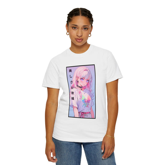 Beauty and Deception - Oversized Anime Graphic T-Shirt