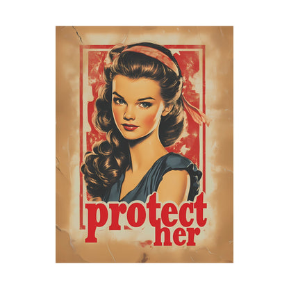 Protect Her - Innocent Hearts Vintage Poster