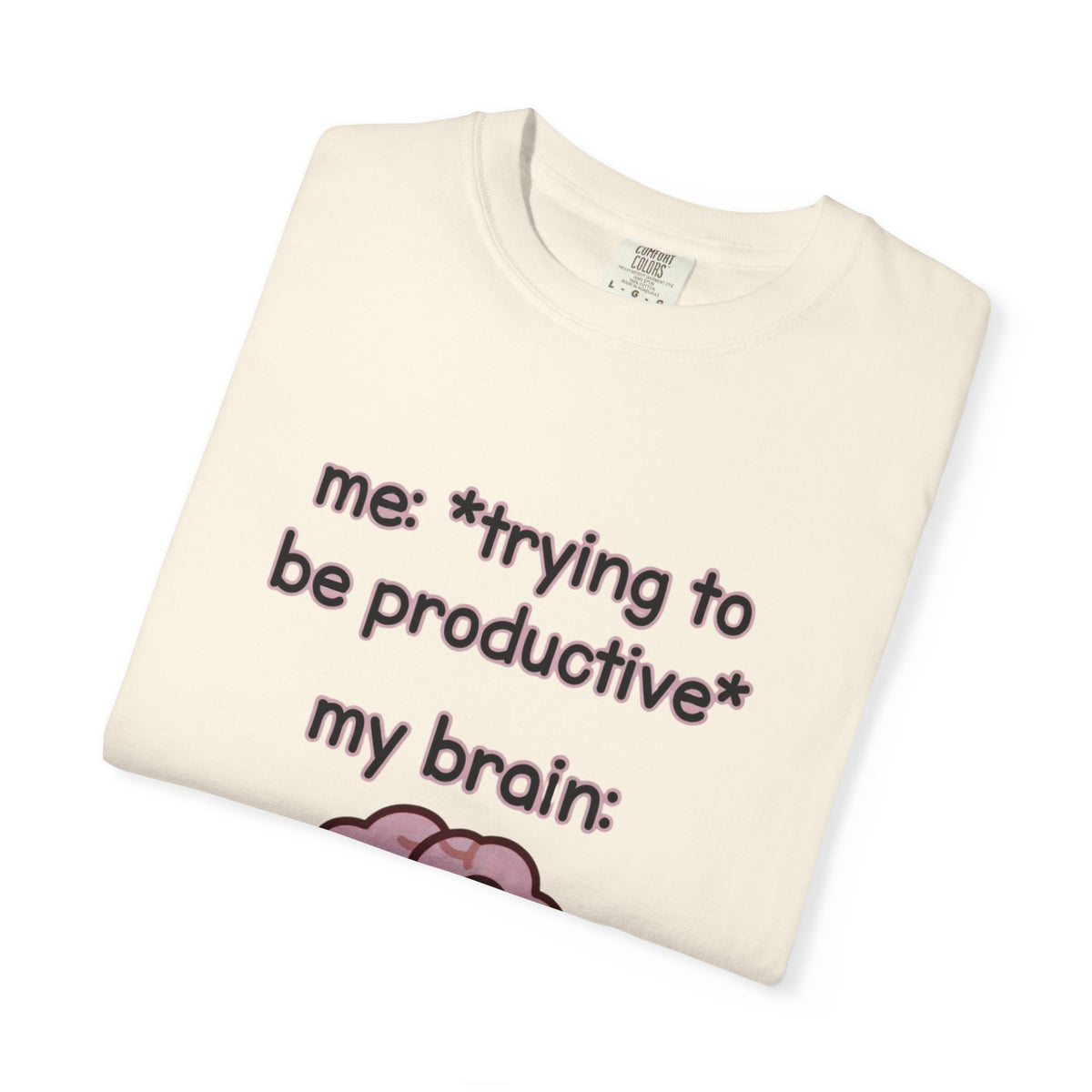 Trying to be Productive - Kawaii Brain Anime T-Shirt
