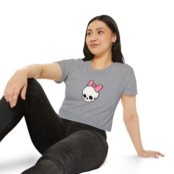 Literally Just a Skull - Pastel Goth Boxy Crop Tee