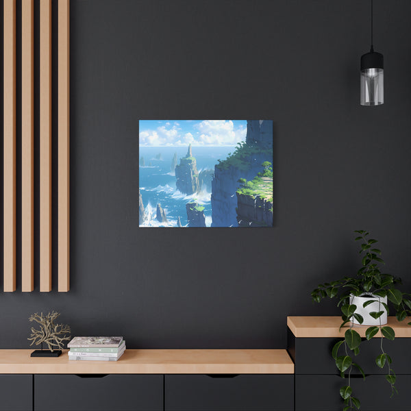 Sea Cliffs - Anime Canvas Print Fantasy Decor