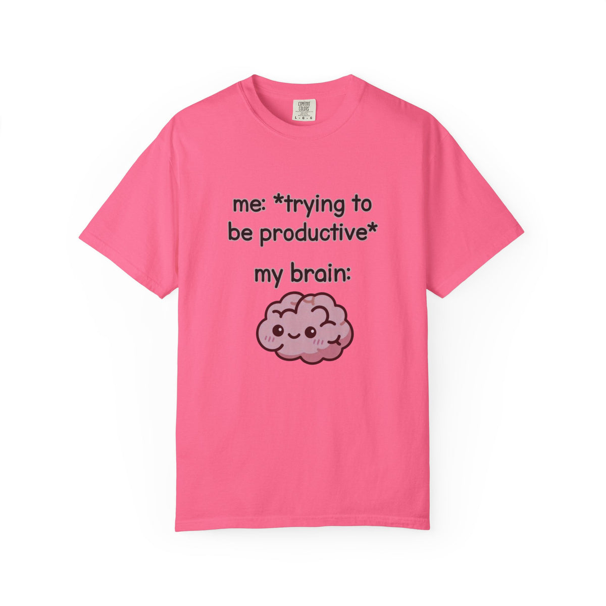 Trying to be Productive - Kawaii Brain Anime T-Shirt