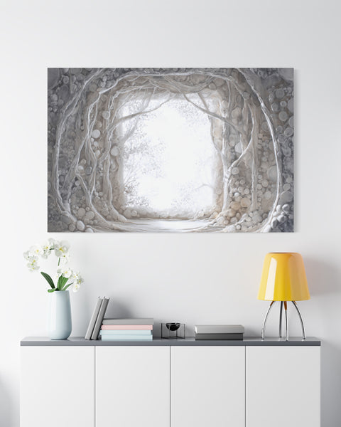 Pearl Hall - Textured White Fantasy Wall Art