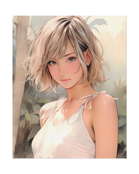 Goddess of Phalia - Anime Watercolor Poster