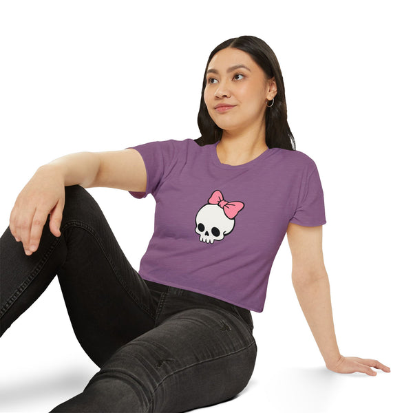 Literally Just a Skull - Pastel Goth Boxy Crop Tee