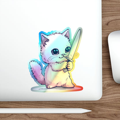 At My Limit - Holographic Cat Sticker