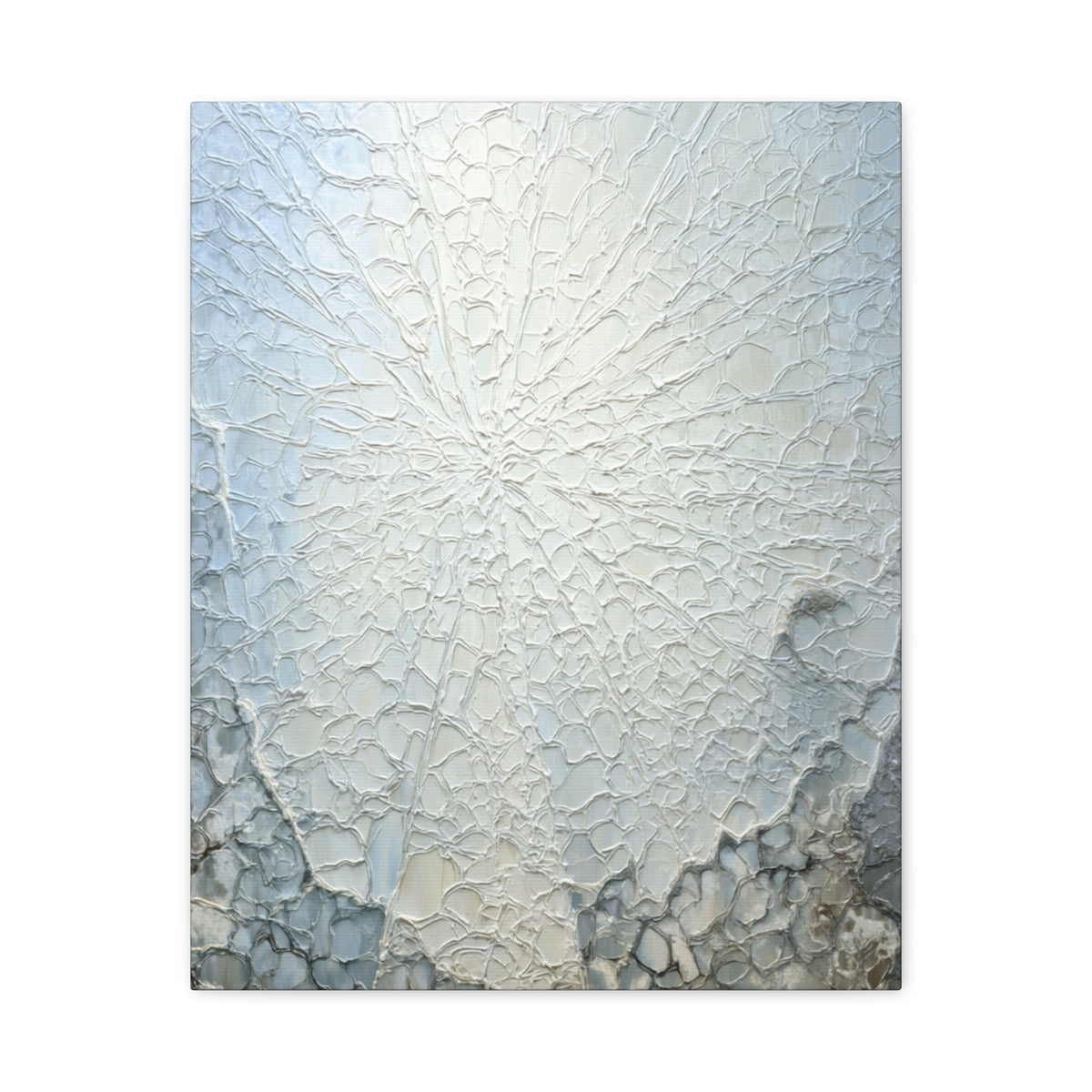 Frosted Glass - Abstract White Wall Art