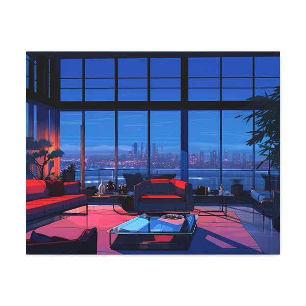 Diamond Nights - Retro Anime Canvas Print