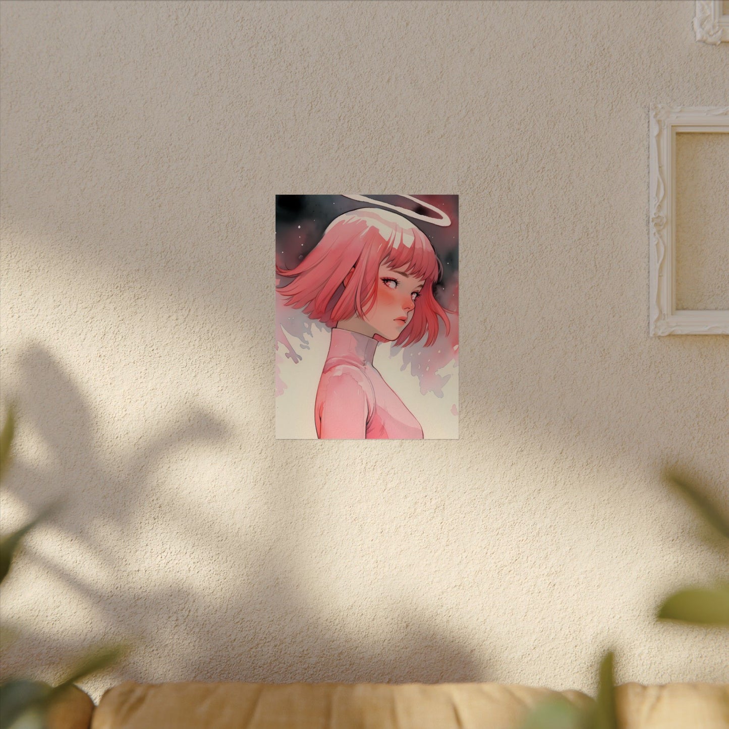 Rose Angel - Watercolor Anime Poster