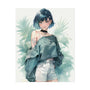 Verdant Escape - Anime Girl Watercolor Poster