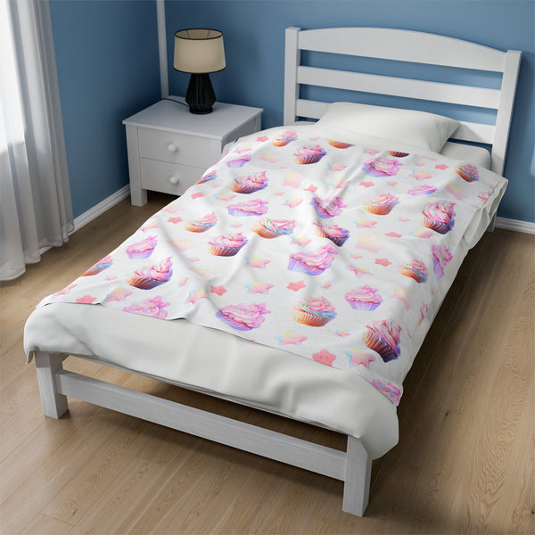 Cupcake Party - Cute Anime Throw Blanket