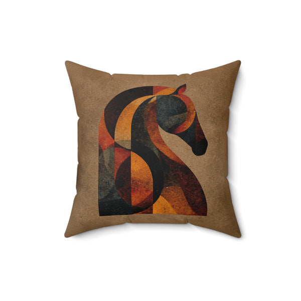 The Knight - Abstract Chess Decor Pillow