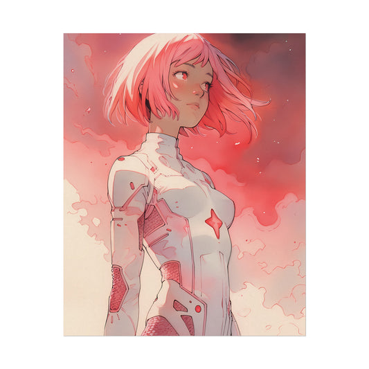 Hikari Child of Light - Anime Girl Watercolor Poster