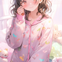 Just Woke Up - Anime Girl Phone Wallpaper