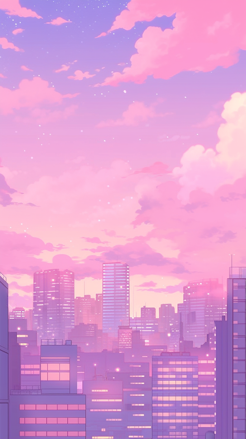 Like a Dream - Lofi Anime Phone Wallpaper