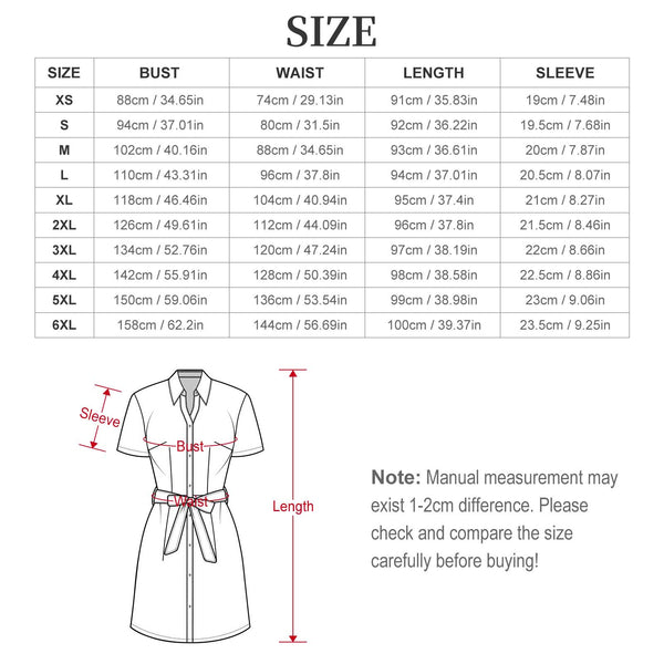 Heart Circle Short Sleeve Dress With Sash