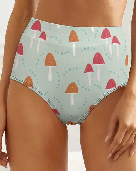 Mushroom Trail - Cute High Waist Panties