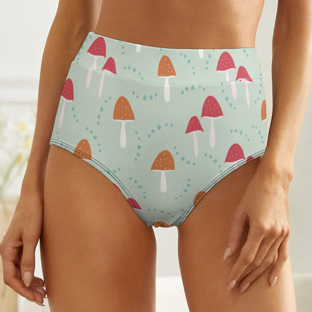 Mushroom Trail - Cute High Waist Panties