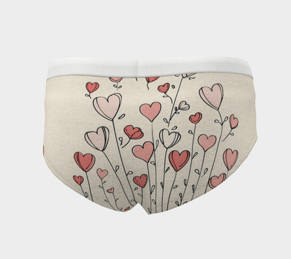 Heart Flowers - Cute Cheeky Panties